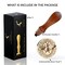 3D Embossed Bee Wax Seal Stamp - Brass Head with Wooden Handle, Making Wax Seals for Wedding Invitation/Envelop/Gift Wrapping